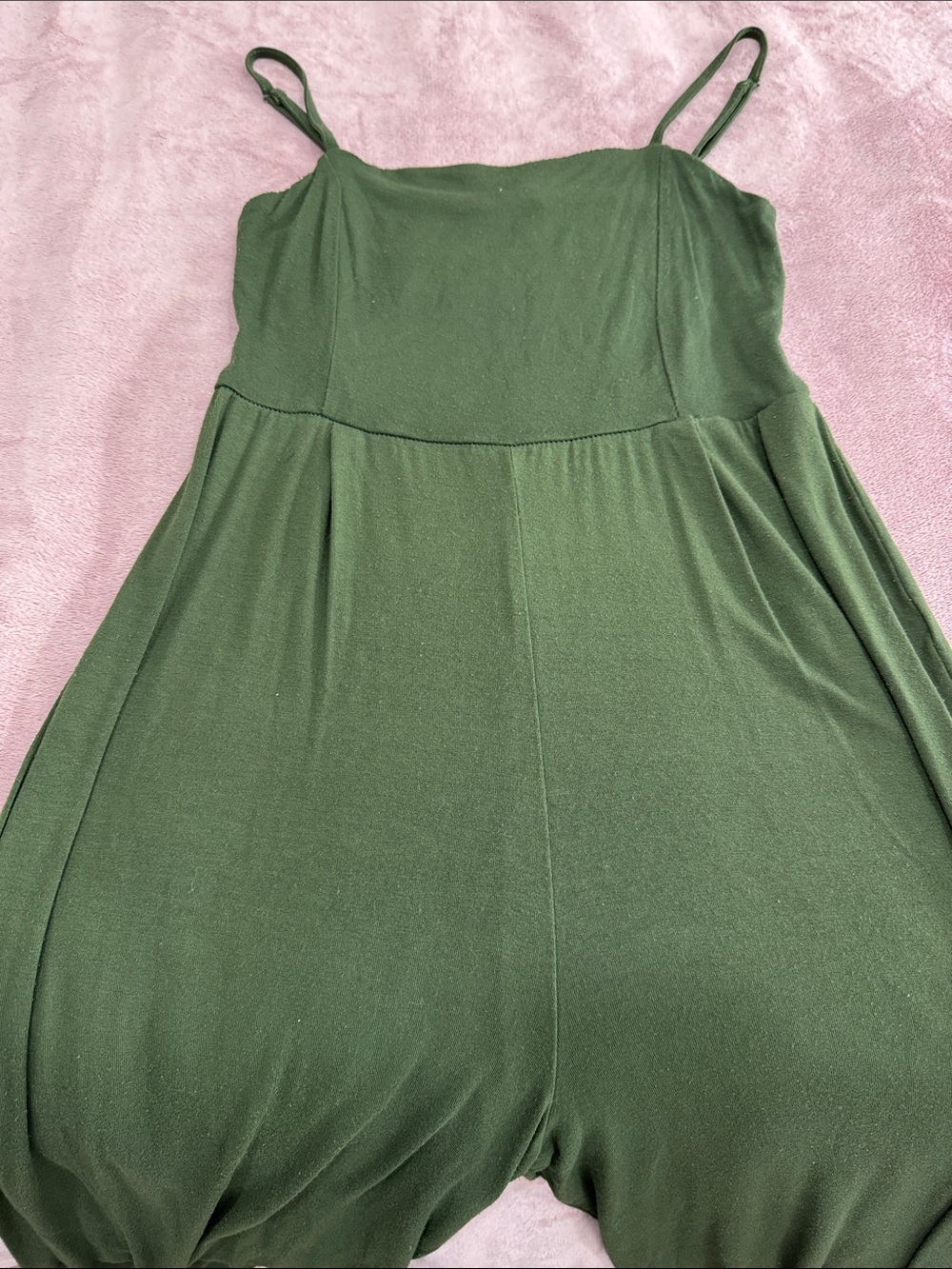 stradivarius Olive Green WIDE LEG ROMPER with Adjustable Straps